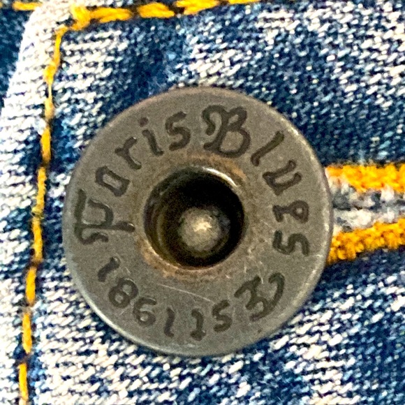 Paris Blues Embroidery Girls Denim Blue Jeans Ramie/Cotton Blend Size 12 - Picture 10 of 14